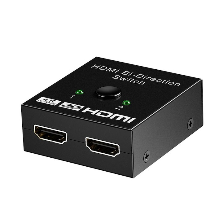 Splittler adaptor Bi direction switch, HDMI, 4k Ultra HD, distribuie semnal la 2 dispozitive HDMI [6]