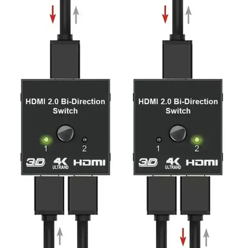 Splittler adaptor Bi direction switch, HDMI, 4k Ultra HD, distribuie semnal la 2 dispozitive HDMI [7]