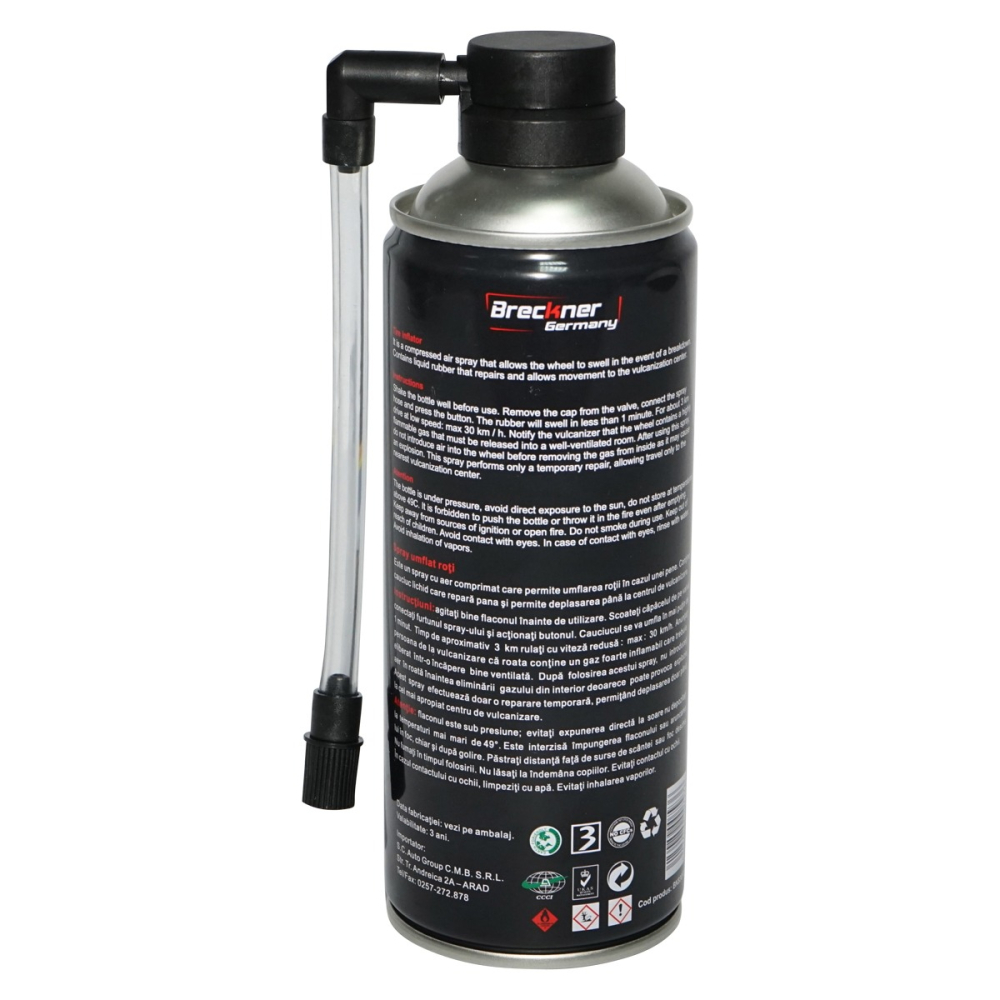 Spray pentru umflat roti, reparatii fisuri anvelope, silicon, 450 ml [6]