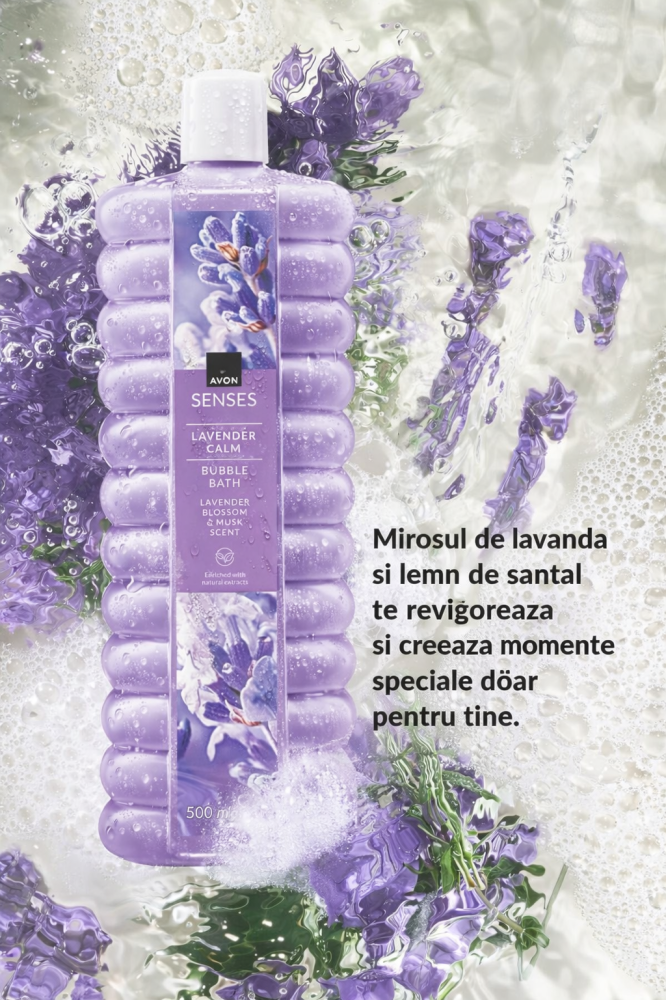 Spumant de baie Lavender Calm 500 ml cu lavanda si mosc [2]