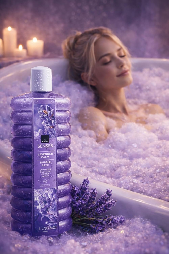 Spumant de baie Lavender Calm 500 ml cu lavanda si mosc [3]