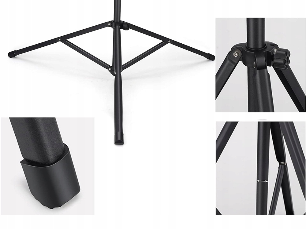 Stativ negru 41 x 27 cm pentru partituri, trepied reglabil 70-132 cm [3]
