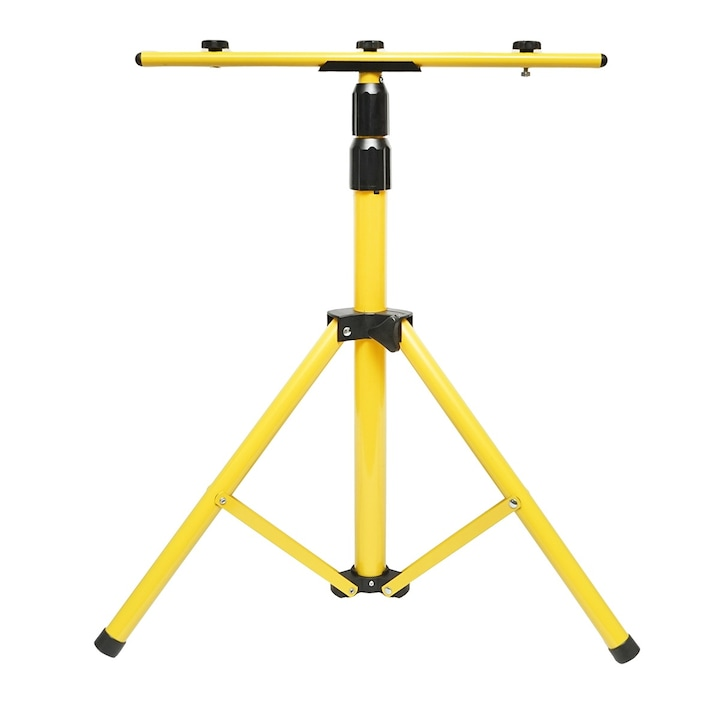 Stativ trepied metalic pentru proiector dublu, suport reglabil 62-155 cm, structura stabila pentru iluminat, lucrari tehnice si utilizare profesionala [5]