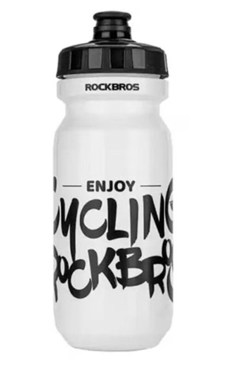 Sticla apa alba 600 ml RockBros pentru bicicleta, bidon sport din plastic, greutate 85 g, compatibila cu suport standard pentru bicicleta [9]