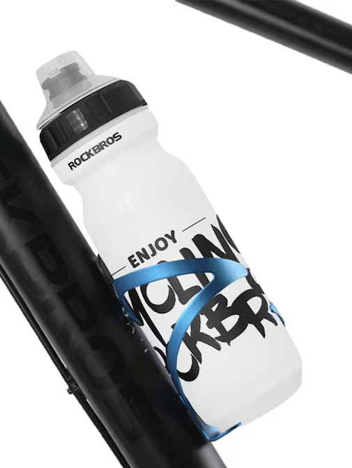 Sticla apa alba 600 ml RockBros pentru bicicleta, bidon sport din plastic, greutate 85 g, compatibila cu suport standard pentru bicicleta [2]