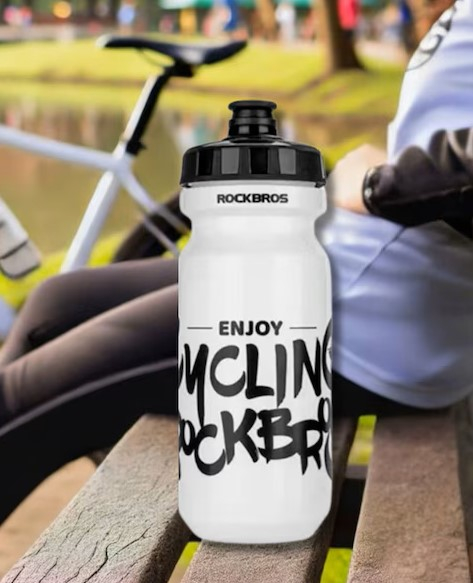 Sticla apa alba 600 ml RockBros pentru bicicleta, bidon sport din plastic, greutate 85 g, compatibila cu suport standard pentru bicicleta [7]