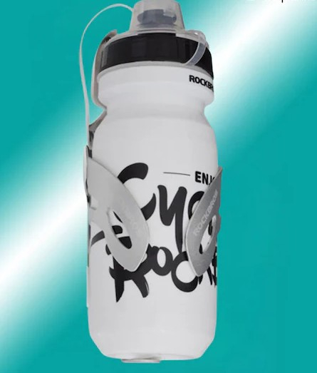 Sticla apa alba 600 ml RockBros pentru bicicleta, bidon sport din plastic, greutate 85 g, compatibila cu suport standard pentru bicicleta [6]