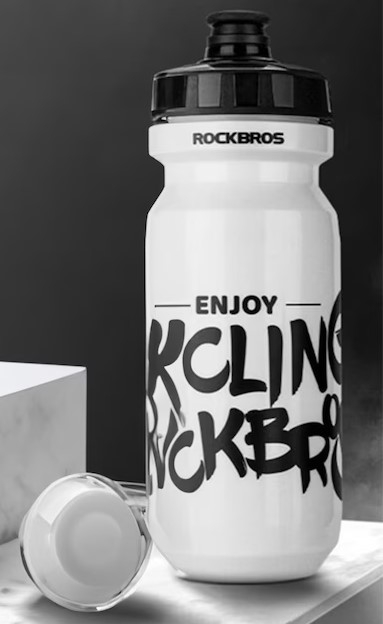 Sticla apa alba 600 ml RockBros pentru bicicleta, bidon sport din plastic, greutate 85 g, compatibila cu suport standard pentru bicicleta [4]