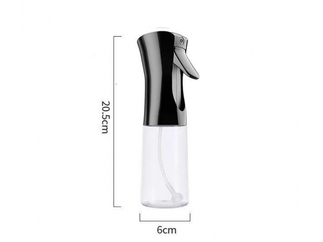 Sticla cu pulverizator pentru ulei, otet, lichide, universal, capacitate 200 ml, 20.5 x 6 cm, negru [16]