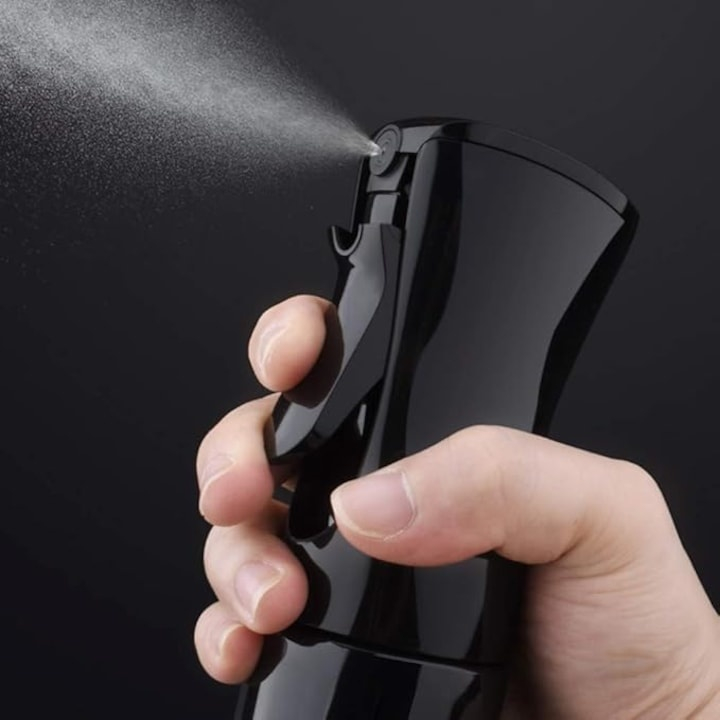 Sticla cu pulverizator pentru ulei, otet, lichide, universal, capacitate 200 ml, 20.5 x 6 cm, negru [5]
