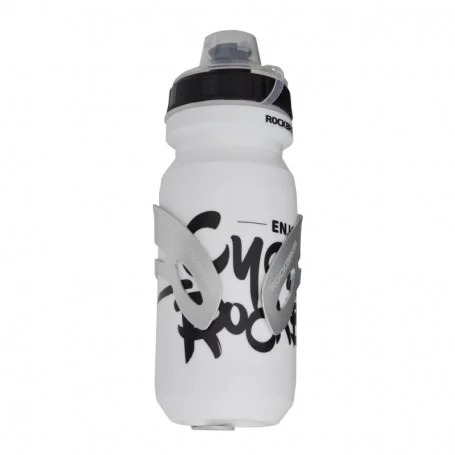 Sticla de apa pentru bicicleta, 600 ml, 20 cm, compatibila cu suporturi de dimensiune standard, alb [2]