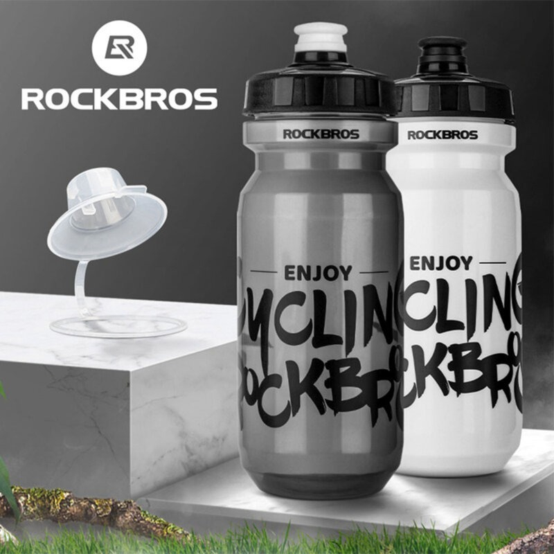 Sticla de apa pentru bicicleta, 600 ml, 20 cm, compatibila cu suporturi de dimensiune standard, alb [6]