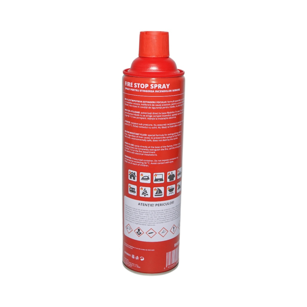 Stingatorul tip spray de 1000 ml cu suport de prindere universal este o solutie practica si eficienta pentru stingerea incendiilor de mici dimensiuni. Ideal pentru autoturisme, locuinte, garaje si spa [6]