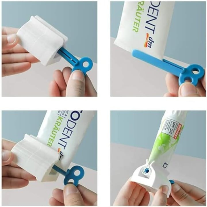 Dispozitiv manual pentru stors pasta de dinti, vopsea, produse cosmetice, plastic, 5.5 x 4 cm, albastru [6]