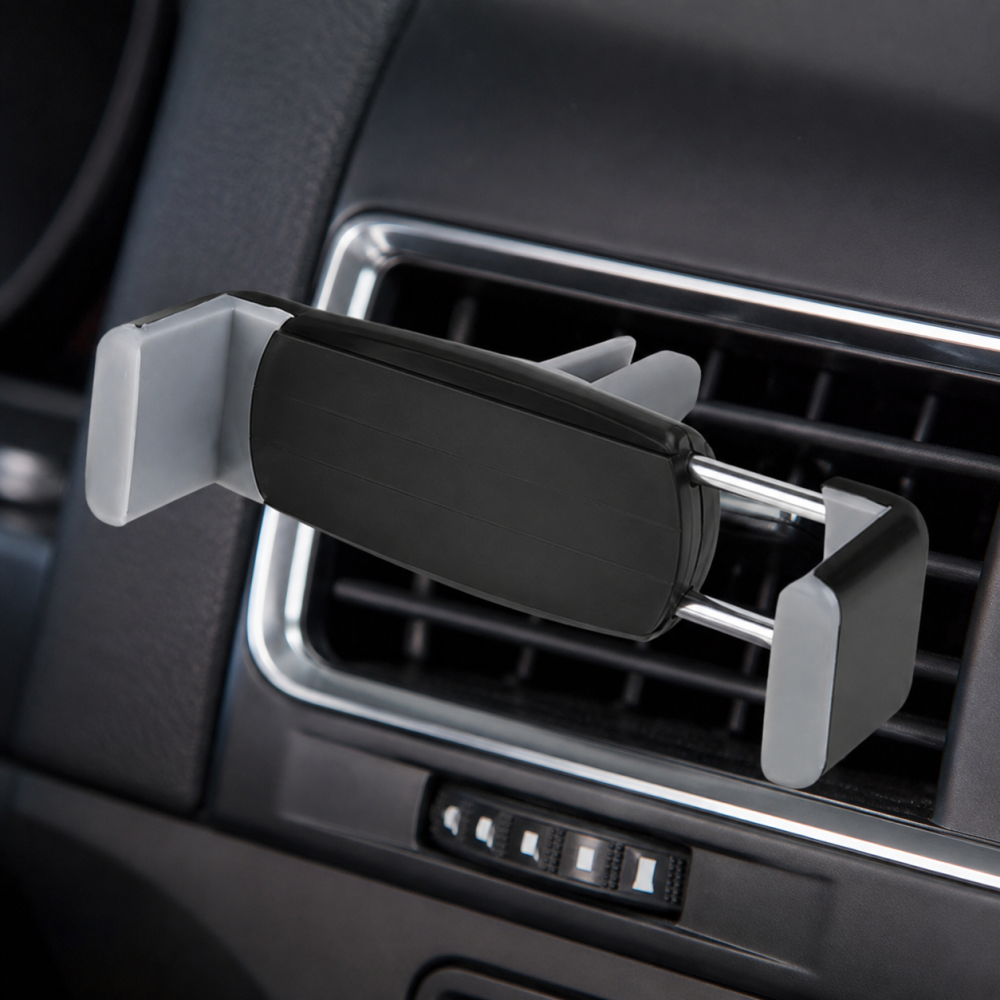 Suport auto negru pentru telefon pana la 7,5 cm, prindere pe grila de ventilatie [3]