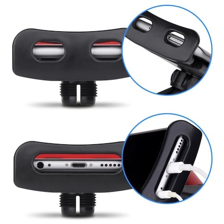 Suport auto telefon pentru tetiera cu brat extensibil - Negru [4]