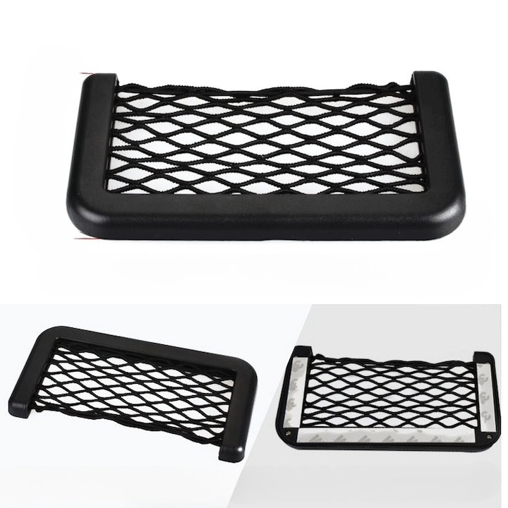 Suport auto tip buzunar, 15 x 8 cm, universal, negru [7]