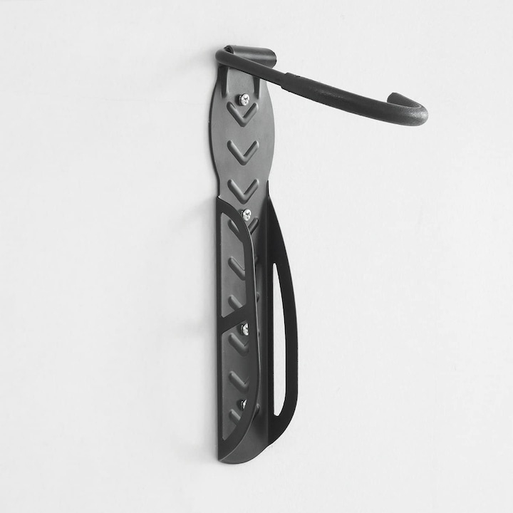 Suport de perete pentru bicicleta, suspendabil, cu protectie pentru bara de prindere, 25.5 x 7 x 13 cm, negru – solutie practica pentru depozitare eficienta si sigura [6]