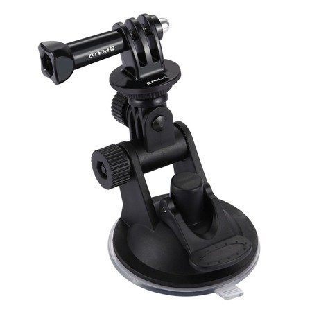 Suport de prindere auto, cu ventuza, pentru camere video sport, compatibil cu GoPro, DJI, plastic, negru, husa inclusa [7]