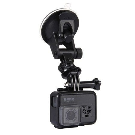 Suport de prindere auto, cu ventuza, pentru camere video sport, compatibil cu GoPro, plastic, negru [3]