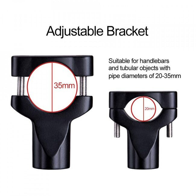 Suport de telefon pentru bicicleta, 6.5 x 2.1 x 7 cm, aliaj din aluminiu, negru [5]
