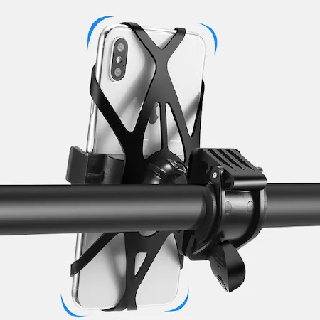 Suport telefon pentru bicicleta,din silicon,rotite 360 grade,cu suport de prindere extensibil [5]