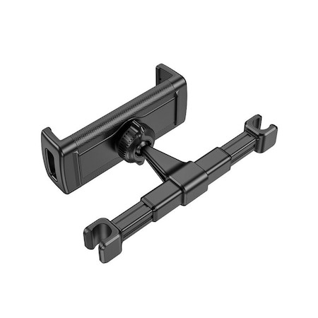 Suport de tetiera ajustabil, universal pentru tableta si telefon Hoco - Negru [4]