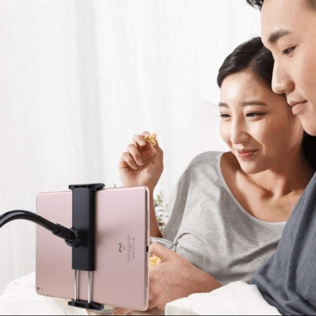 Suport flexibil pentru telefon si tableta, cap rotativ, prindere reglabila, lungime 70 cm - Negru [4]