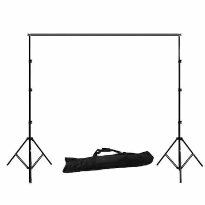 Suport foto studio, fundal reglabil, 2x3m cu clesti de prindere inclusi [2]