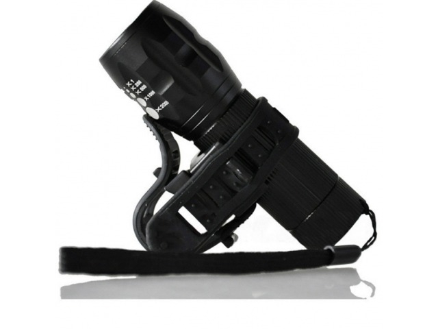 Suport lanterna pentru bicicleta, flexibil, reglabil, 8 x 4.5 cm, negru [7]