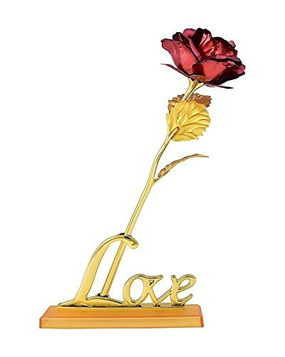 Suport Love special dedicat pentru sustinerea trandafirilor suflati cu aur de 24K [6]