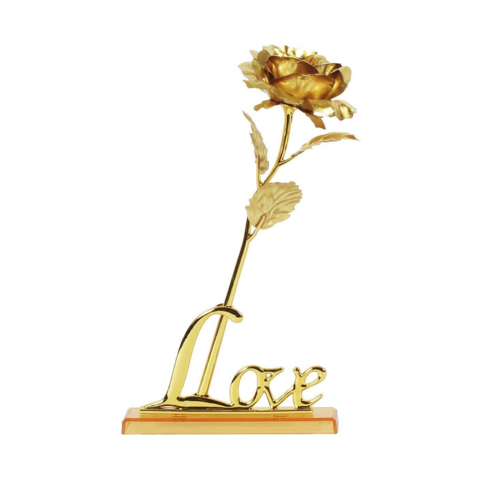 Suport Love special dedicat pentru sustinerea trandafirilor suflati cu aur de 24K [5]