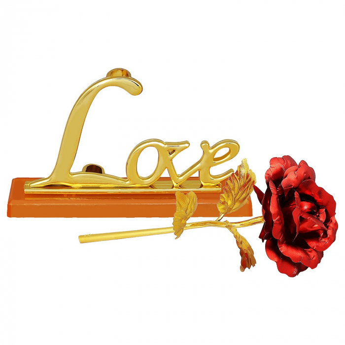 Suport Love special dedicat pentru sustinerea trandafirilor suflati cu aur de 24K [2]