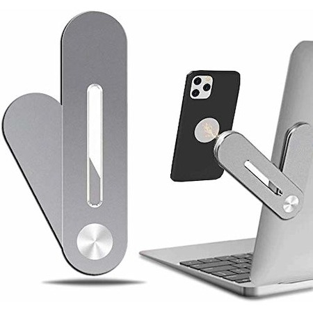 Suport magnetic din aluminiu pentru telefon cu prindere auto adeziva pe laptop sau desktop [2]