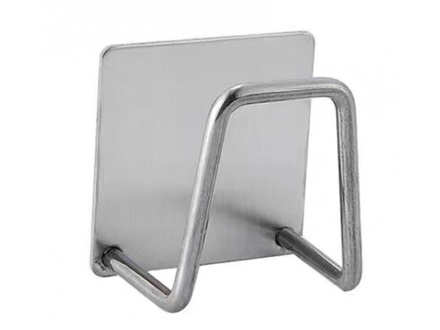 Suport pentru burete de bucatarie, adeziv, inox, argintiu, 4.5 x 4.5 x 3 cm [1]