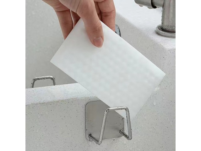 Suport pentru burete de bucatarie, adeziv, inox, argintiu, 4.5 x 4.5 x 3 cm [11]