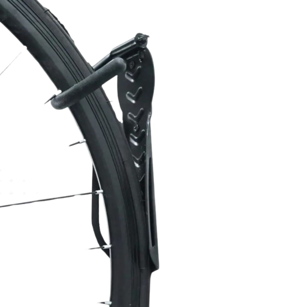 Suport perete bicicleta, set 2 carlige metalice, montaj vertical, rezistenta 30 kg, negru [4]