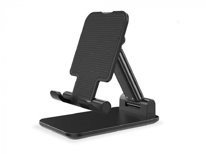 Suport pliabil universal pentru telefoane si tablete de pana la 10 inch - Negru [3]