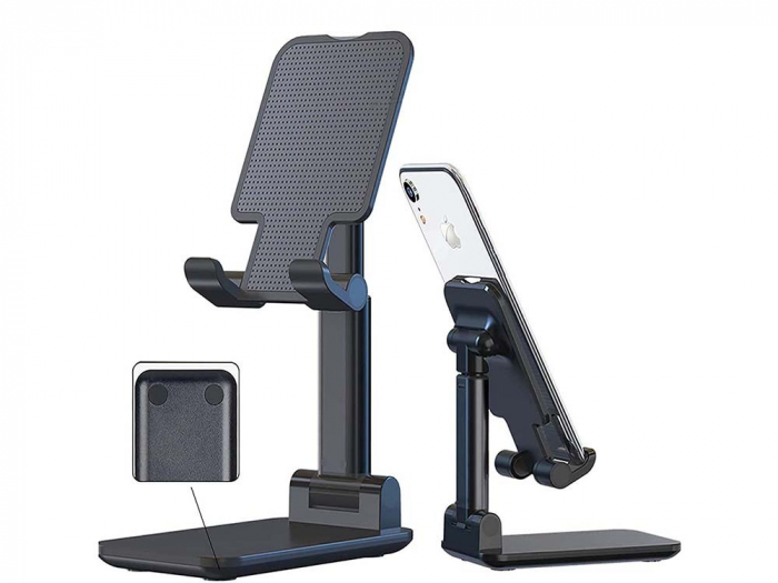 Suport pliabil universal pentru telefoane si tablete de pana la 10 inch - Negru [2]