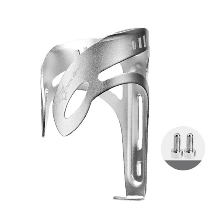 Suport sticla pentru bicicleta, aluminiu, 120 mm, argintiu [6]
