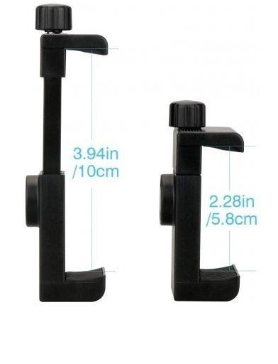 Suport telefon 360° cu menghina,2x filet universal 1/4 pentru prindere pe trepied/monopied [4]