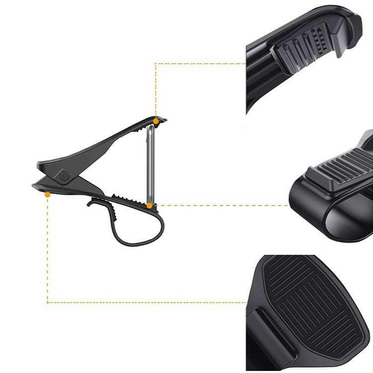 Suport telefon auto pentru bord cu clema reglabila, universal, prindere sigura, utilizare cu o mana, negru [11]