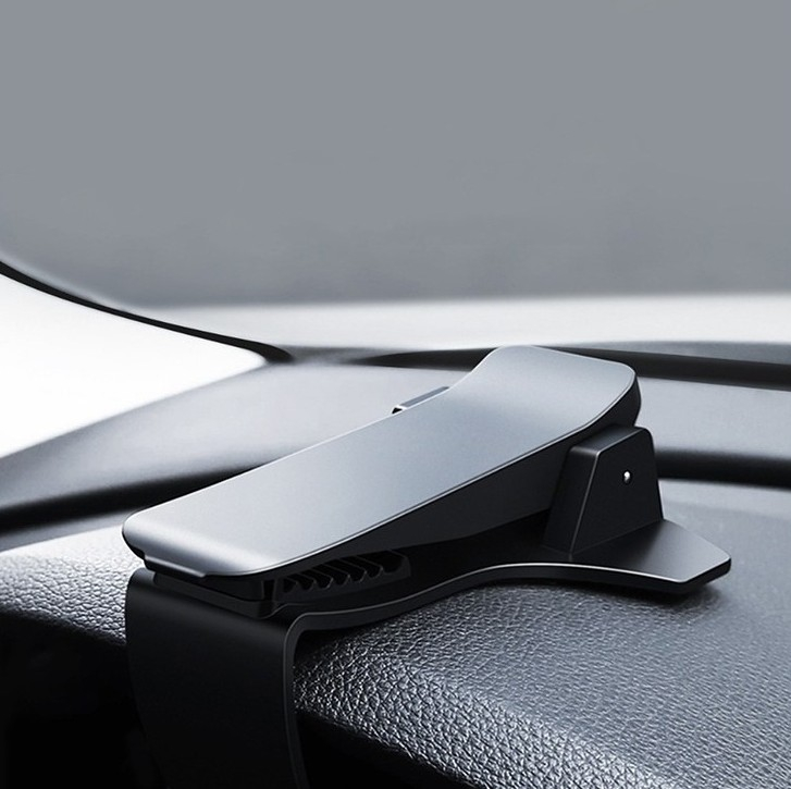 Suport telefon auto pentru bord cu clema reglabila, universal, prindere sigura, utilizare cu o mana, negru [17]