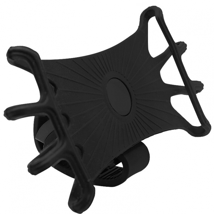 Suport telefon din silicon pentru bicicleta,rotire 360 grade - Negru [3]