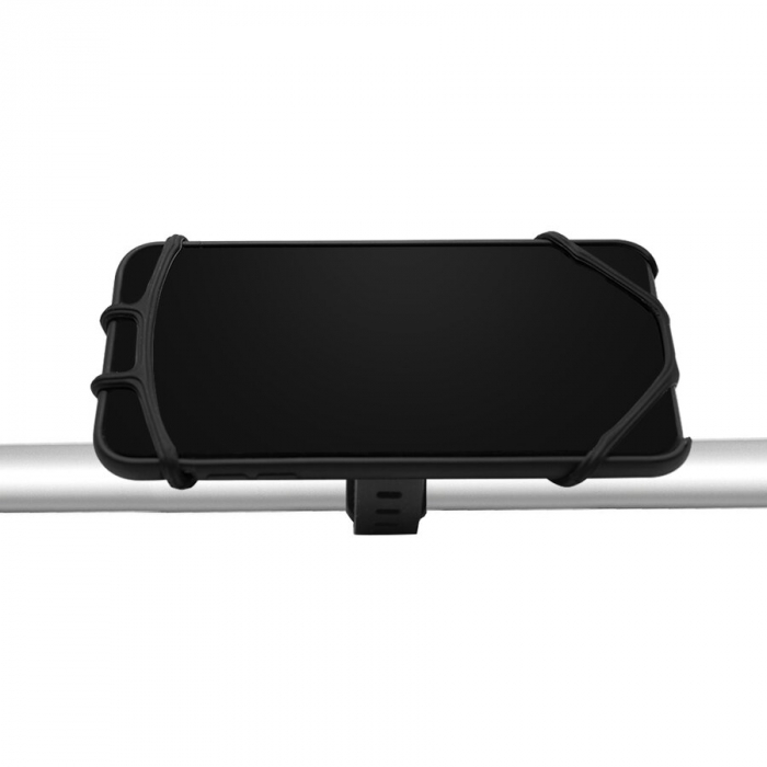 Suport telefon din silicon pentru bicicleta,rotire 360 grade - Negru [4]