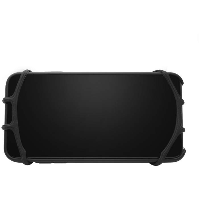 Suport telefon din silicon pentru bicicleta,rotire 360 grade - Negru [6]
