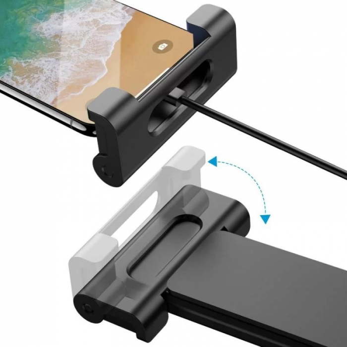 Suport auto telefon,tableta cu prindere pe tetiera si brat extensibil - Negru [3]