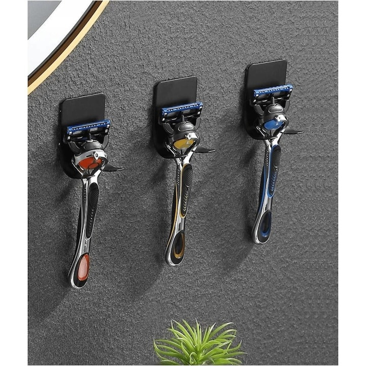 Suport universal de perete, din inox, 6x4.5cm, negru [5]