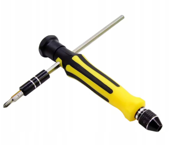 Surubelnita multifunctionala 42 capete, cu penseta si tija de extensie pentru zone greu accesibile, galben [3]