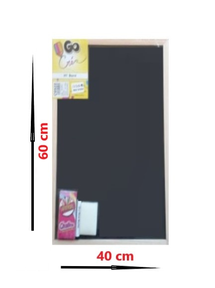 Tabla din lemn pentru copii,desenat si colorat, 40x60 cm, crete,burete si marker incluse - Multicolor [2]